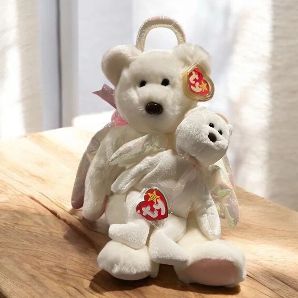 VERY RARE FIND Ty White “Halo” Beanie Baby and Buddy. 😇🪽